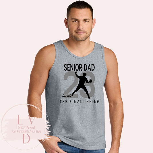 SEP Baseball Senior Dad Tank Top | The Final Inning