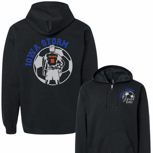 Senior Dad 2025 Zip-up Hoodie