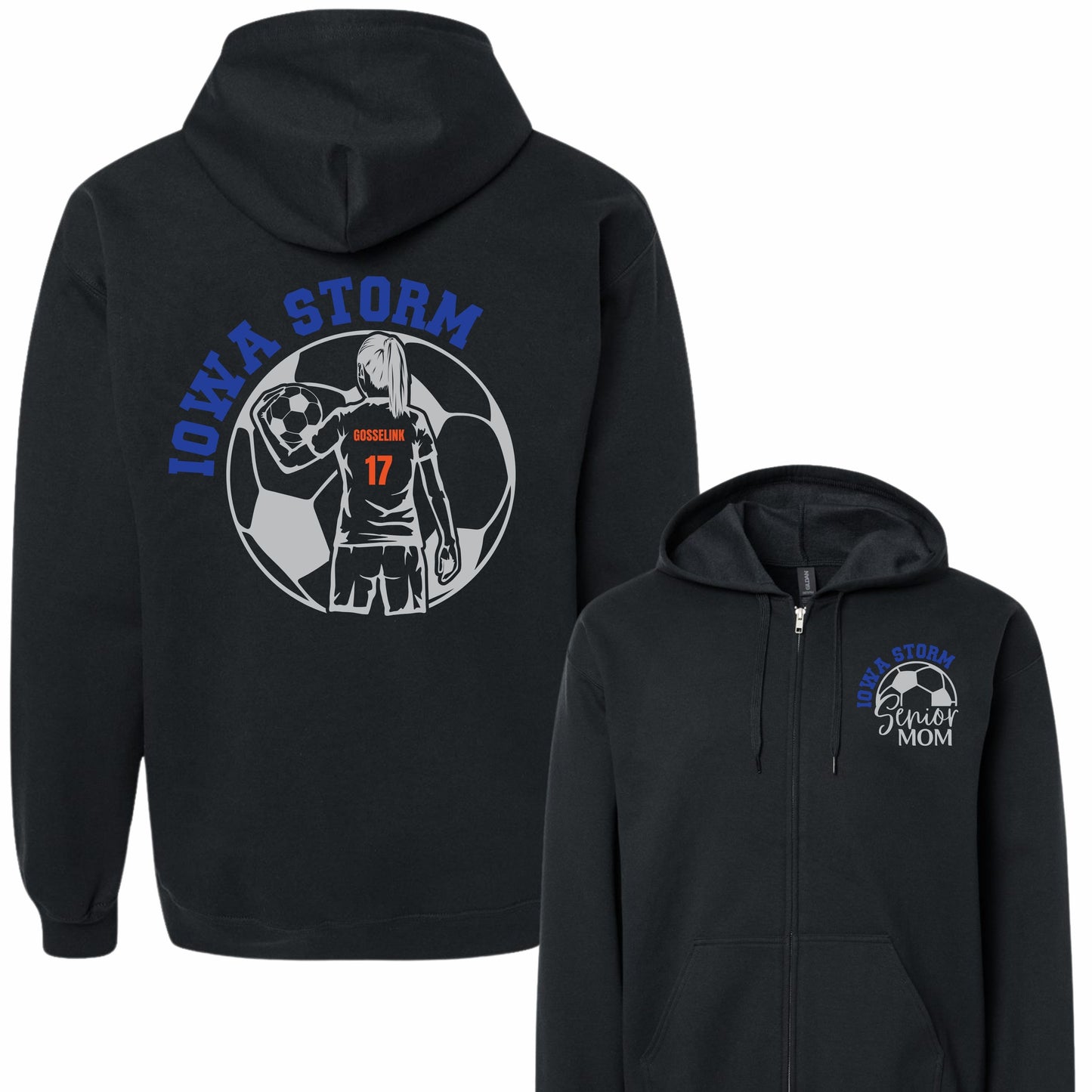 Senior Mom 2025 Zip-up Hoodie