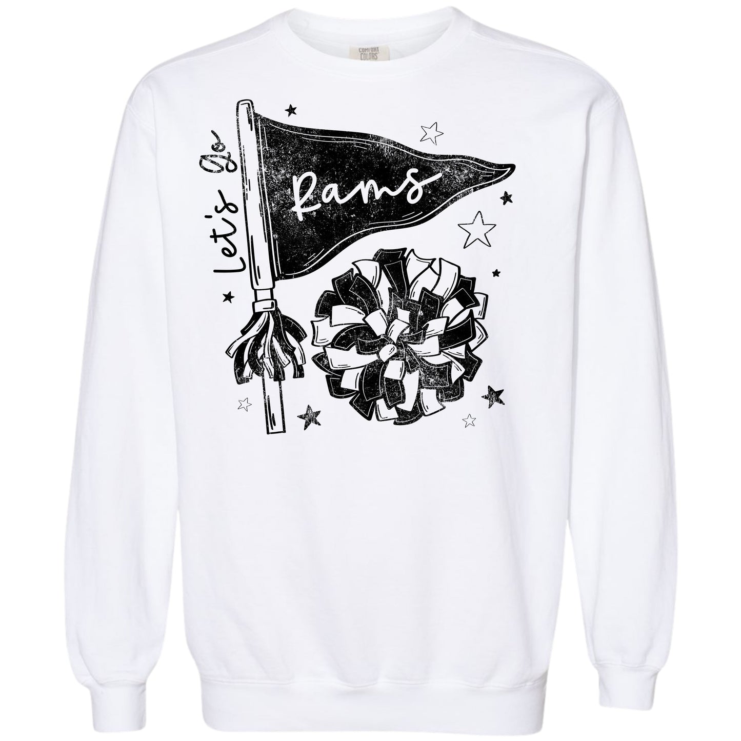 Let's Go Rams Cheer Crewneck | Comfort Colors