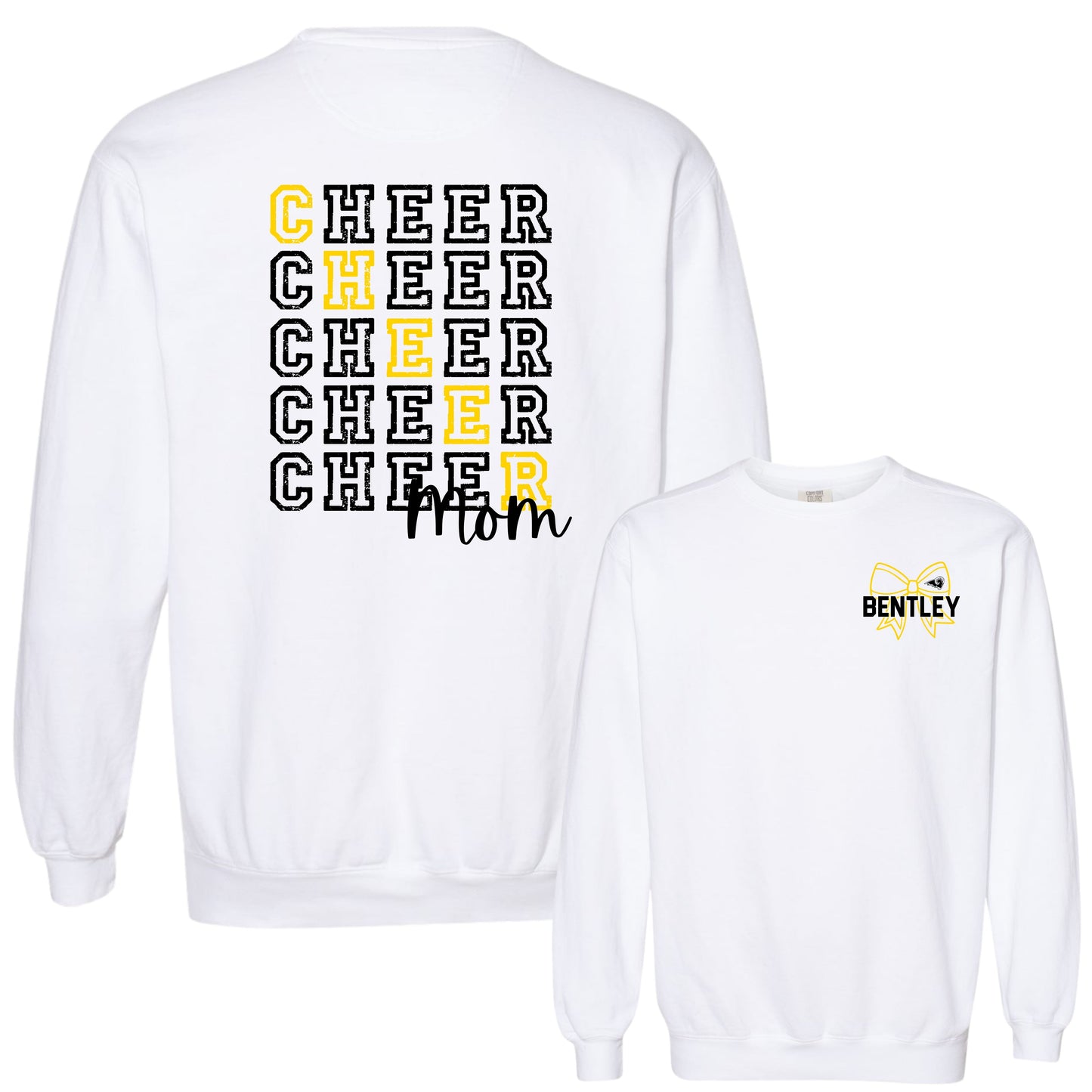 SEP Distressed Cheer Mom Crewneck | Comfort Colors