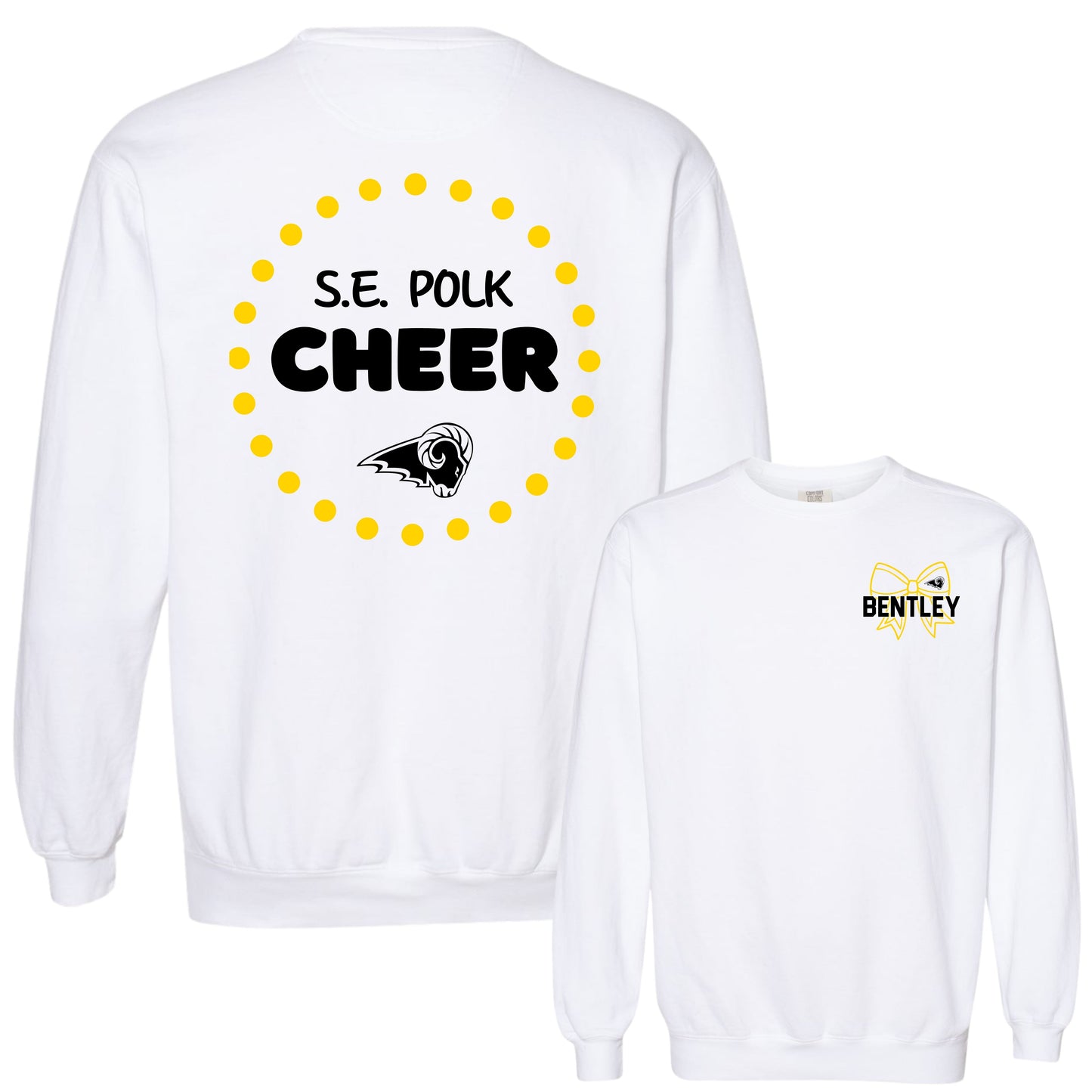 SEP Cheer Puff Lettering Crewneck (Ram Logo)