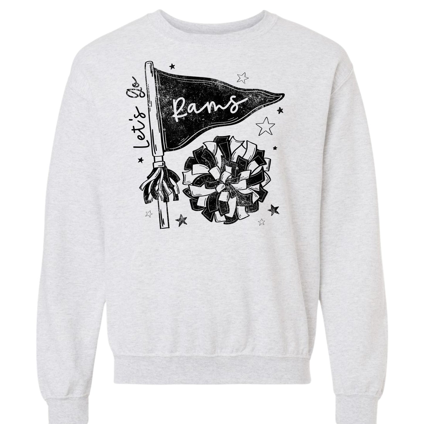 Let's Go Rams Cheer Crewneck