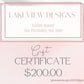 Lakeview Designs Gift Certificate