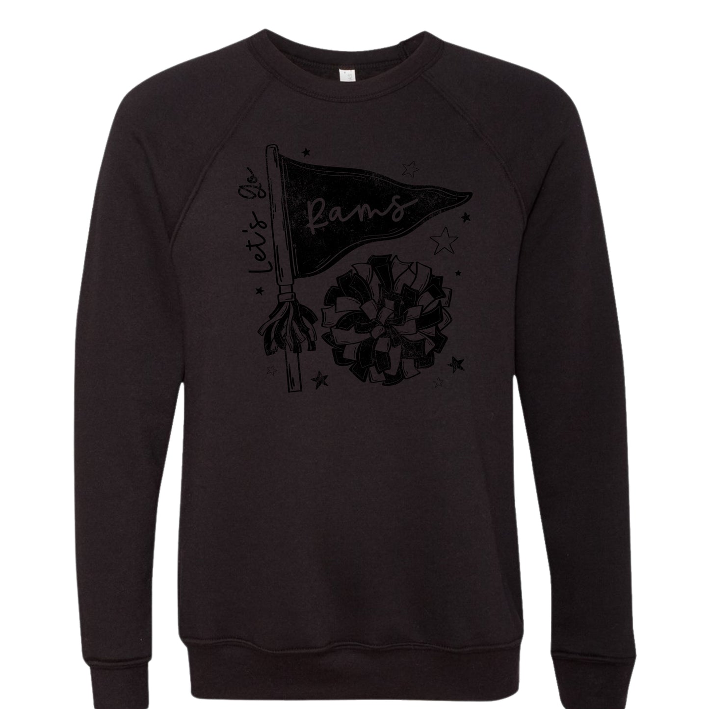 Let's Go Rams Cheer Crewneck | Comfort Colors
