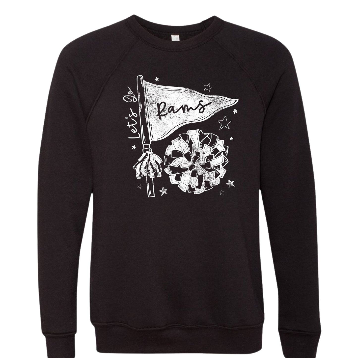 Let's Go Rams Cheer Crewneck | Comfort Colors