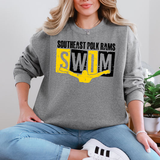 Southeast Polk Distressed Swimming T-Shirt