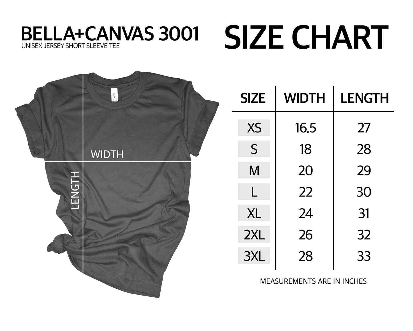 Adult Size Charts