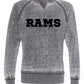 RAMS Adult burnout fleece Crewneck