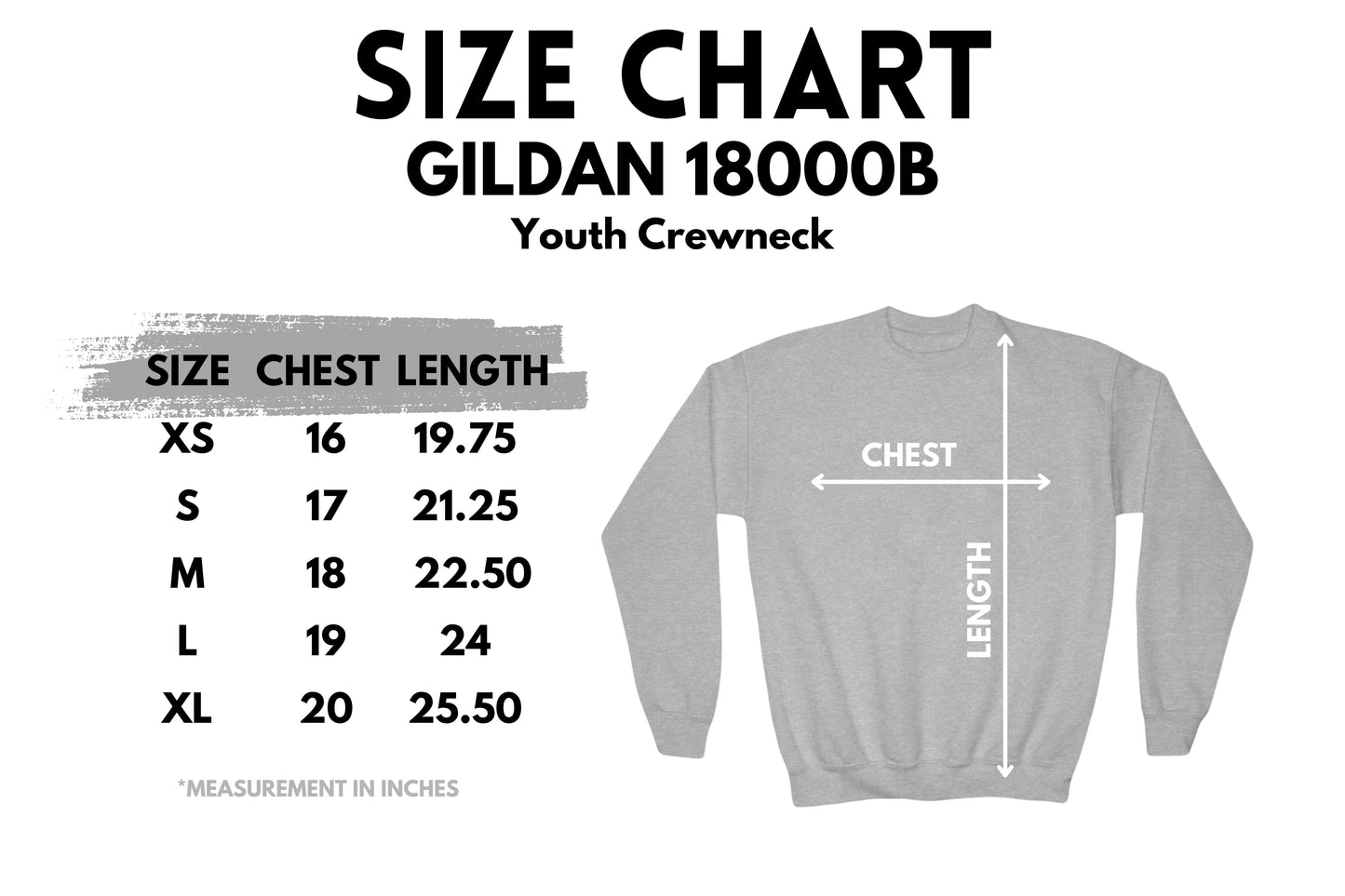Youth Size Charts