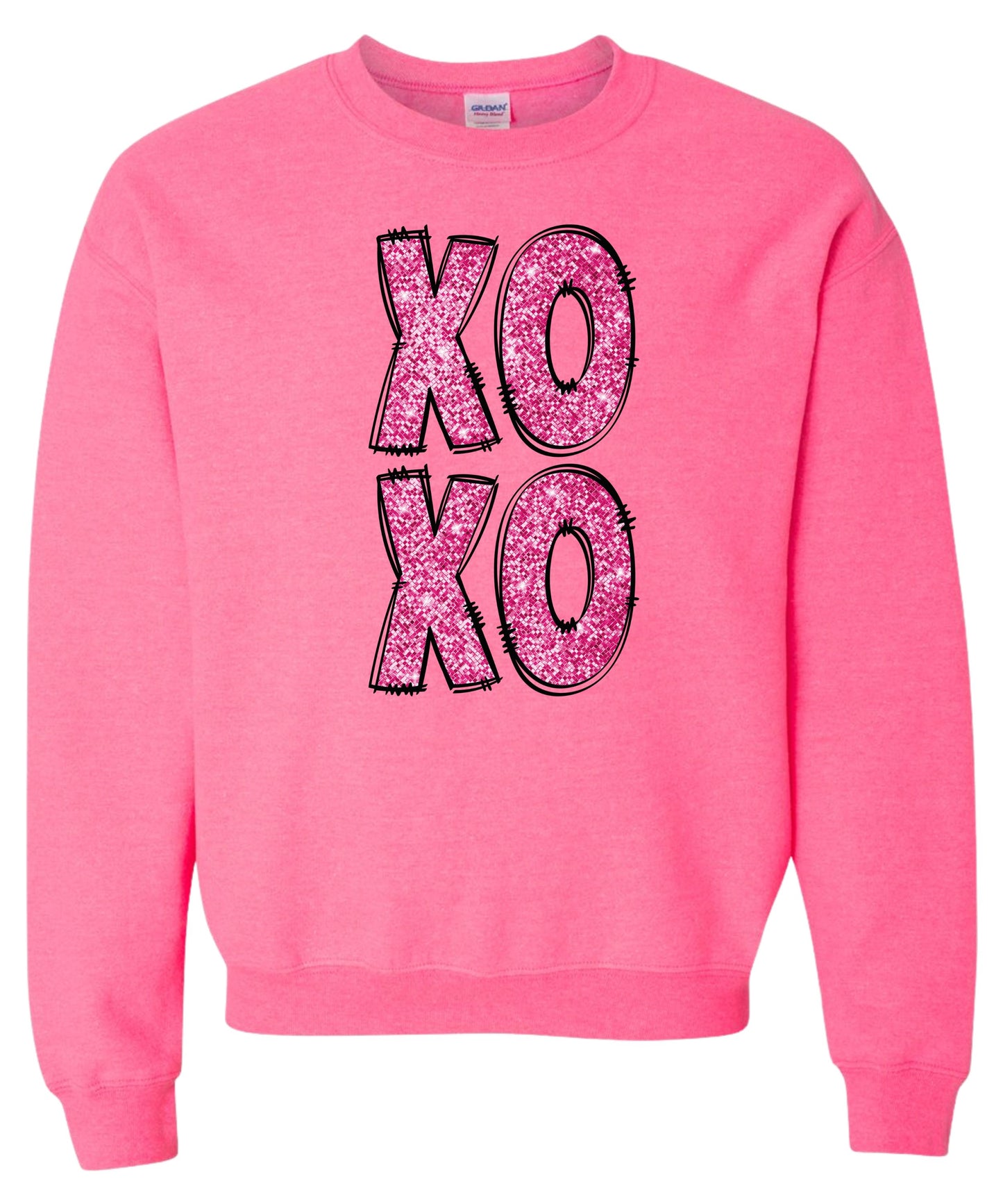 Stacked "XOXO" Crewneck